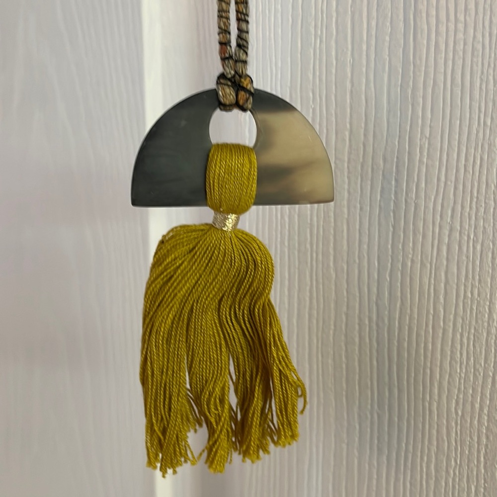 Anthropologie x Bluma Project Horn Tassel Necklace